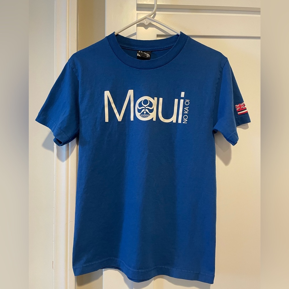 Hawaiian Island Creations HIC Maui Blue Crewneck Shirt Size S